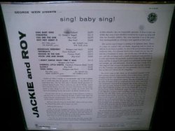 画像2: ジャッキー・アンド・ロイ3枚目/Cafe apres midi収録★JACKIE AND ROY-『SING! BABY SING!』