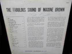 画像2: マキシン・ブラウン/US原盤★『THE FABULOUS SOUND OF MAXINE BROWN』