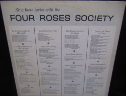 画像2: Four Roses Society/us原盤★『Sing With The Four Roses Society』