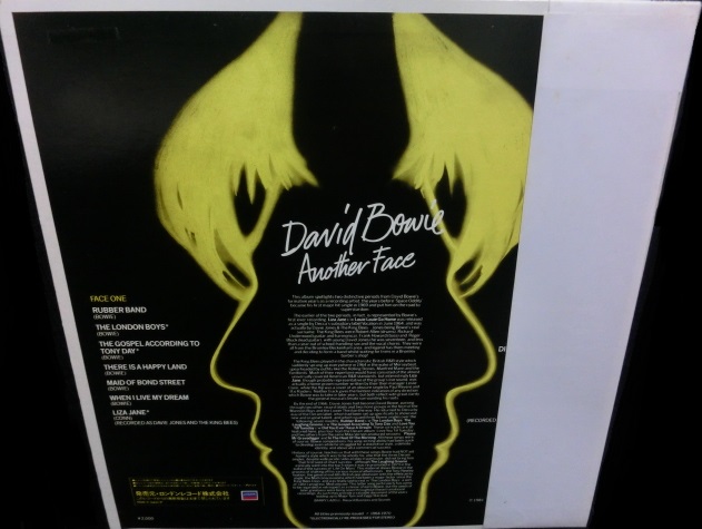 デヴィッド・ボウイ/帯付き廃盤★DAVID BOWIE-『ANOTHER FACE』 - MODERN RECORDS 2号店(LP/CD)