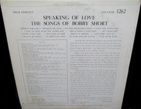 画像2: ボビー・ショートUS原盤★『THE SONG OF BOBBY SHORT』 (2)