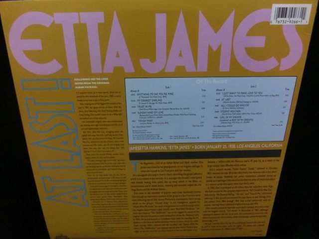 エタ・ジェイムスUS廃盤☆ETTA JAMES-『AT LAST』 - MODERN RECORDS 2