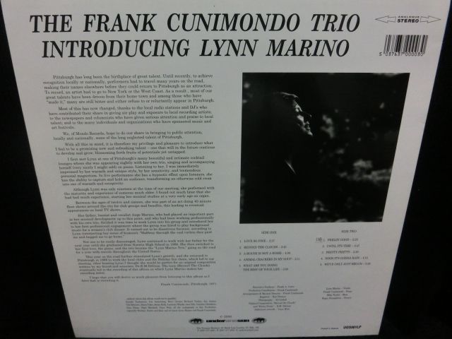 Organ b. SUITE収録☆THE FRANK CUNIMONDO TRIO-『INTRODUCING LYNN MARINO』 -  MODERN RECORDS 2号店(LP/CD)